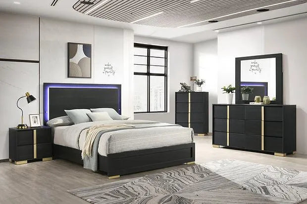 Aubrey Black Bedroom Set by New Era Innovations at Eve Furniture