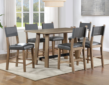 Aubrey Driftwood Counter Height Dining Set by Steve Silver at Eve Furniture