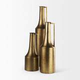 Aubrey Large 24.0H Gold Iron Jug Vase by Mercana at Eve Furniture