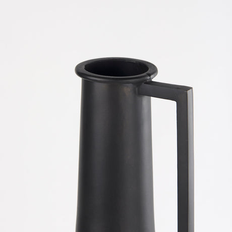 Aubrey Large Black Iron Flower Vase by Mercana at Eve Furniture