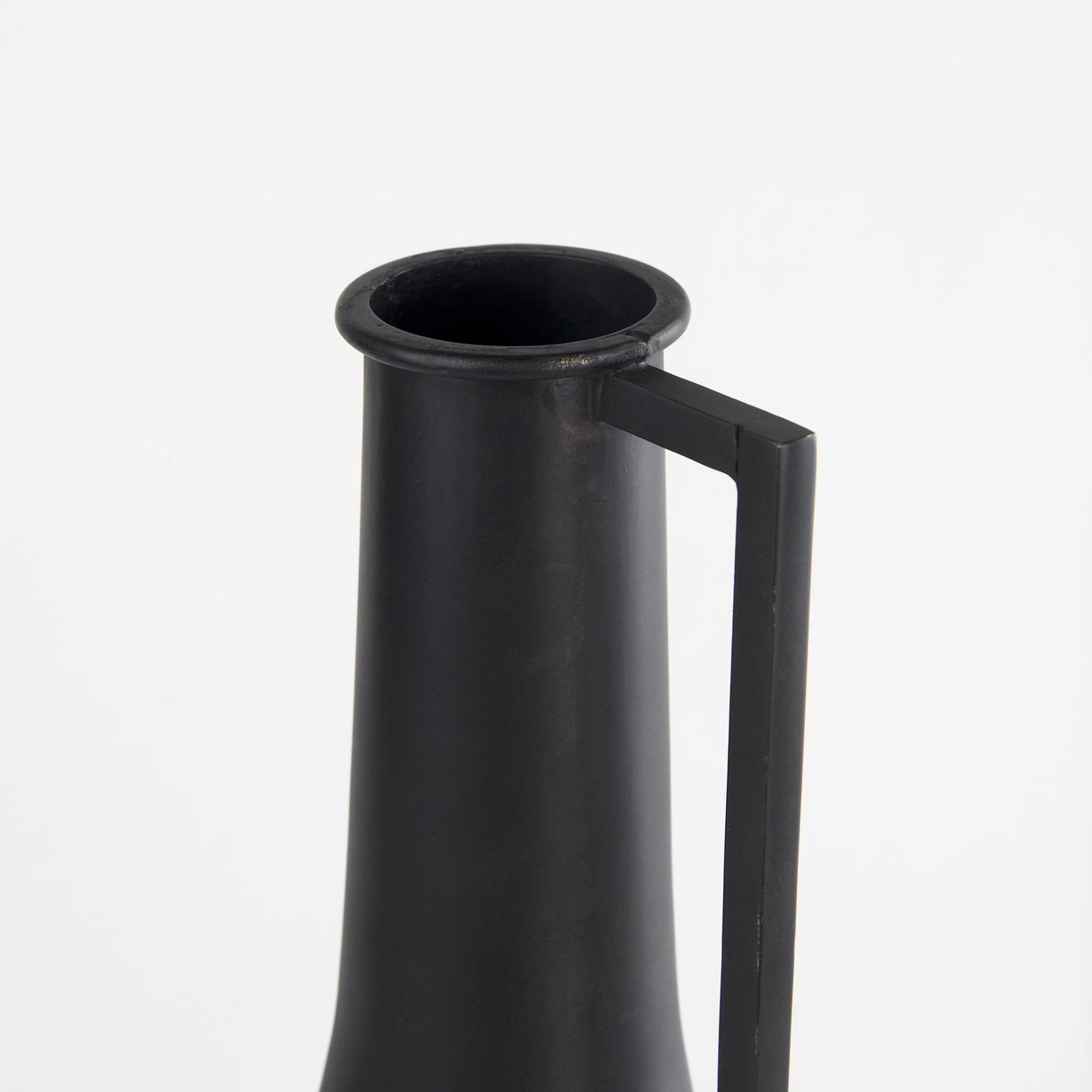 Aubrey Medium 18.0H Black Iron Flower Jug Vase by Mercana at Eve Furniture