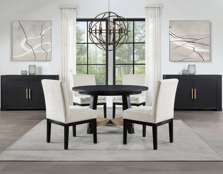 Aubrey Parsons Chair, Black finish by Steve Silver at Eve Furniture