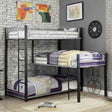 Aubrey Sand Black Twin Triple Decker Bed by Furniture of America at Eve Furniture