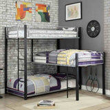 Aubrey Sand Black Twin Triple Decker Bed by Furniture of America at Eve Furniture