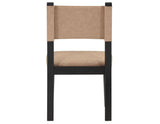 Aubrey Side Chair, Camel Vegan Leather with Black wood finish by Steve Silver at Eve Furniture