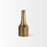 Aubrey Small 14.0H Gold Iron Flower Jug Vase by Mercana at Eve Furniture