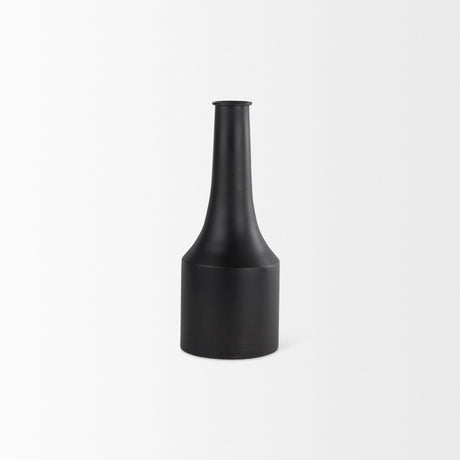 Aubrey Small Black Iron Flower Vase by Mercana at Eve Furniture
