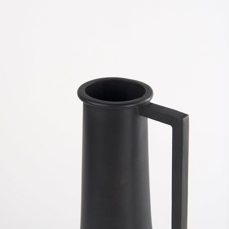 Aubrey Small Black Iron Flower Vase by Mercana at Eve Furniture