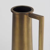 Aubrey Small Gold Iron Flower Jug Vase by Mercana at Eve Furniture
