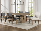 Aubrey Waxed Driftwood 7-Piece 78-96″ Dining Set by Steve Silver at Eve Furniture
