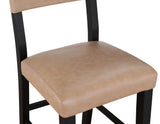 Aubrey 24″ Black Counter Chair with Camel Vegan Leather by Steve Silver at Eve Furniture