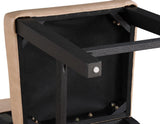 Aubrey 24″ Black Counter Chair with Camel Vegan Leather by Steve Silver at Eve Furniture