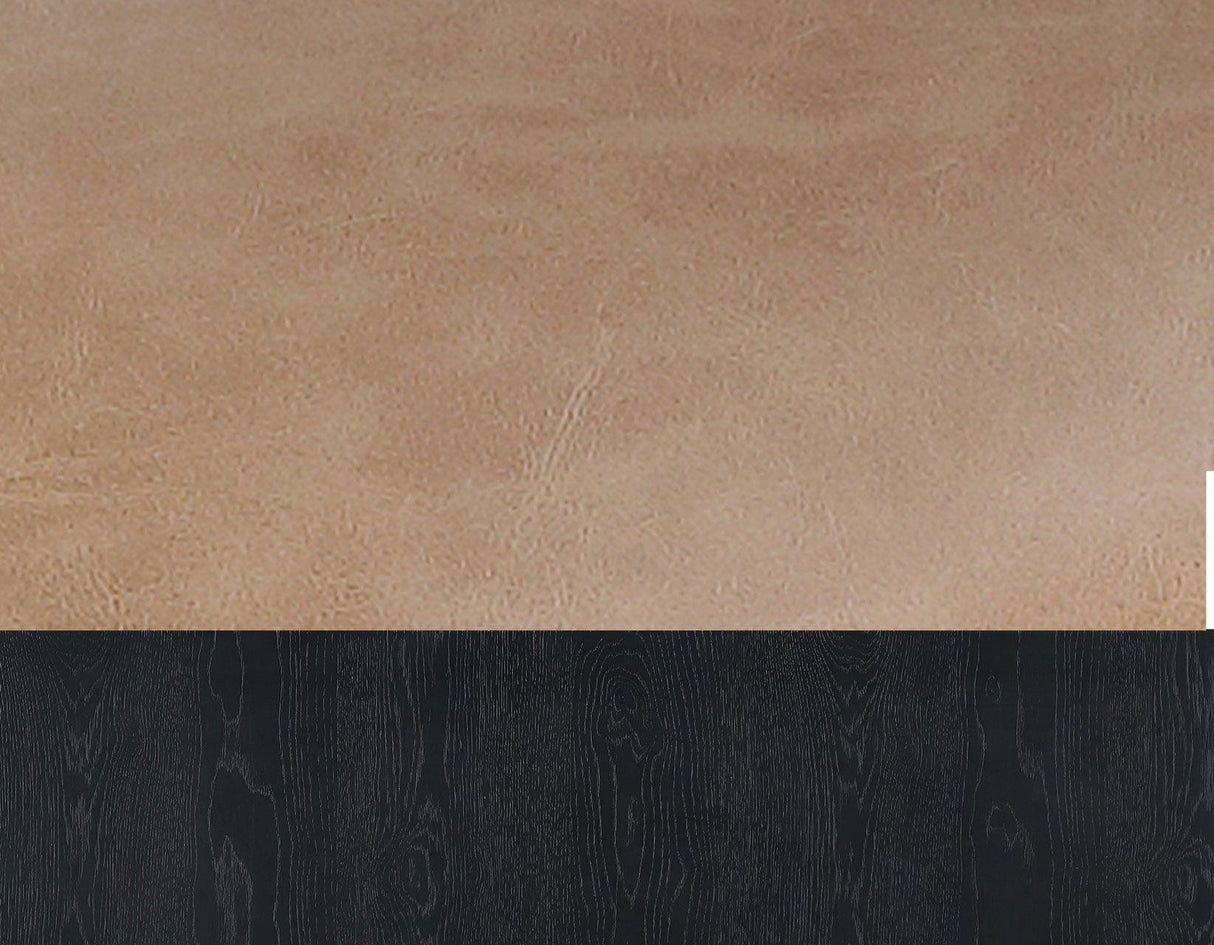 Aubrey 24″ Black Counter Chair with Camel Vegan Leather by Steve Silver at Eve Furniture