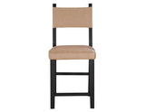 Aubrey 24″ Black Counter Chair with Camel Vegan Leather by Steve Silver at Eve Furniture