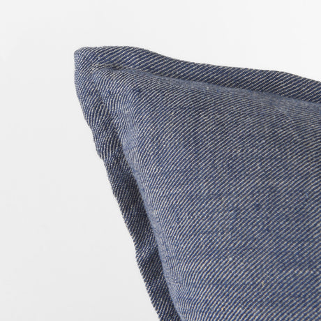 Aubrielle Gray and Blue Fabric Color Blocked Decorative Pillow Cover by Mercana at Eve Furniture