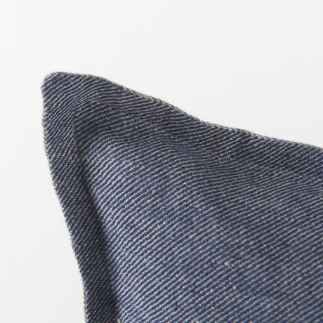 Aubrielle Gray and Blue Fabric Color Blocked Decorative Pillow Cover by Mercana at Eve Furniture