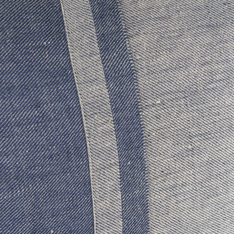 Aubrielle Gray and Blue Fabric Color Blocked Decorative Pillow Cover by Mercana at Eve Furniture
