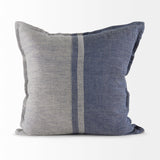 Aubrielle Gray and Blue FabricPillow Cover w/Non-Allergen Filler, Set of 2 by Mercana at Eve Furniture