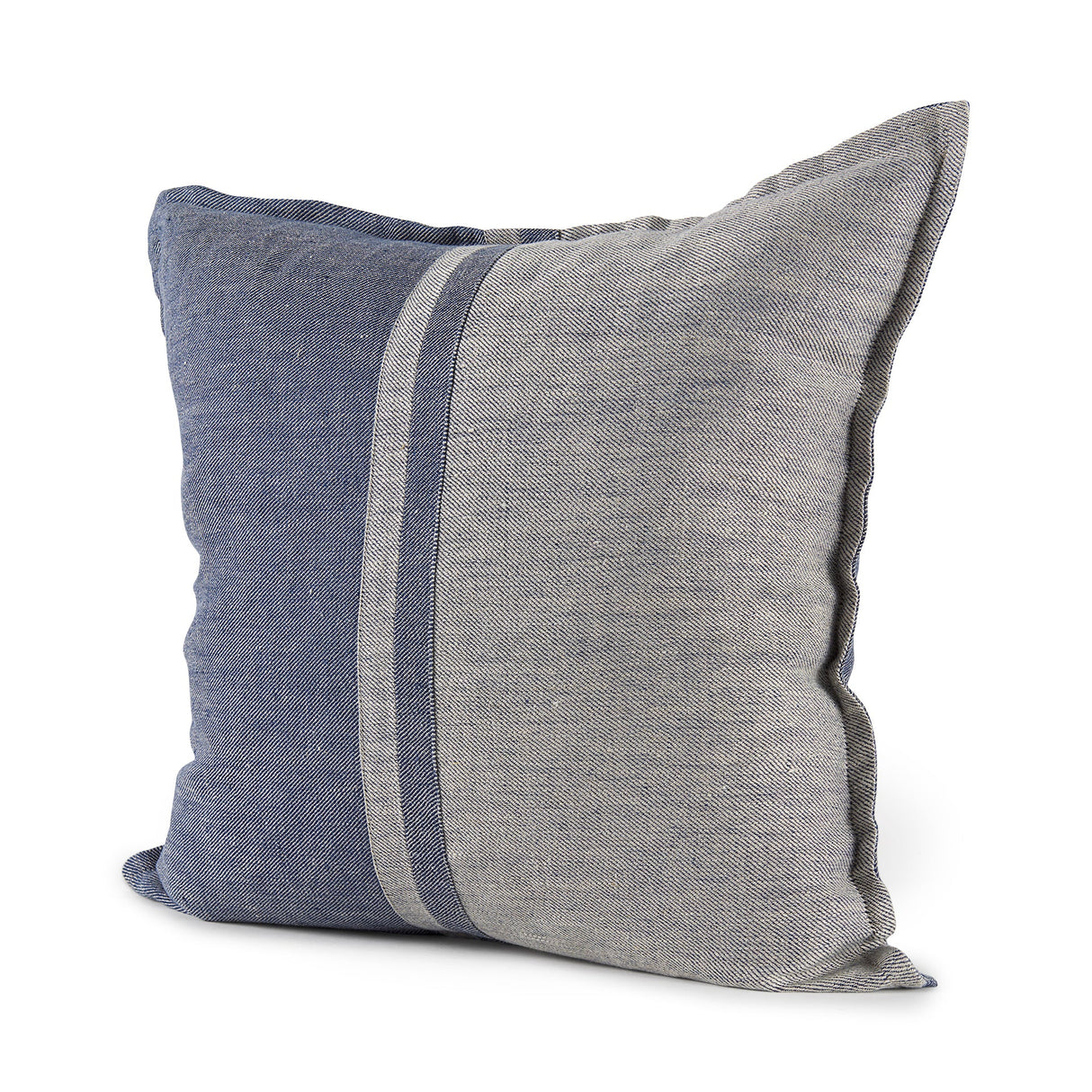 Aubrielle Gray and Blue FabricPillow Cover w/Non-Allergen Filler, Set of 2 by Mercana at Eve Furniture