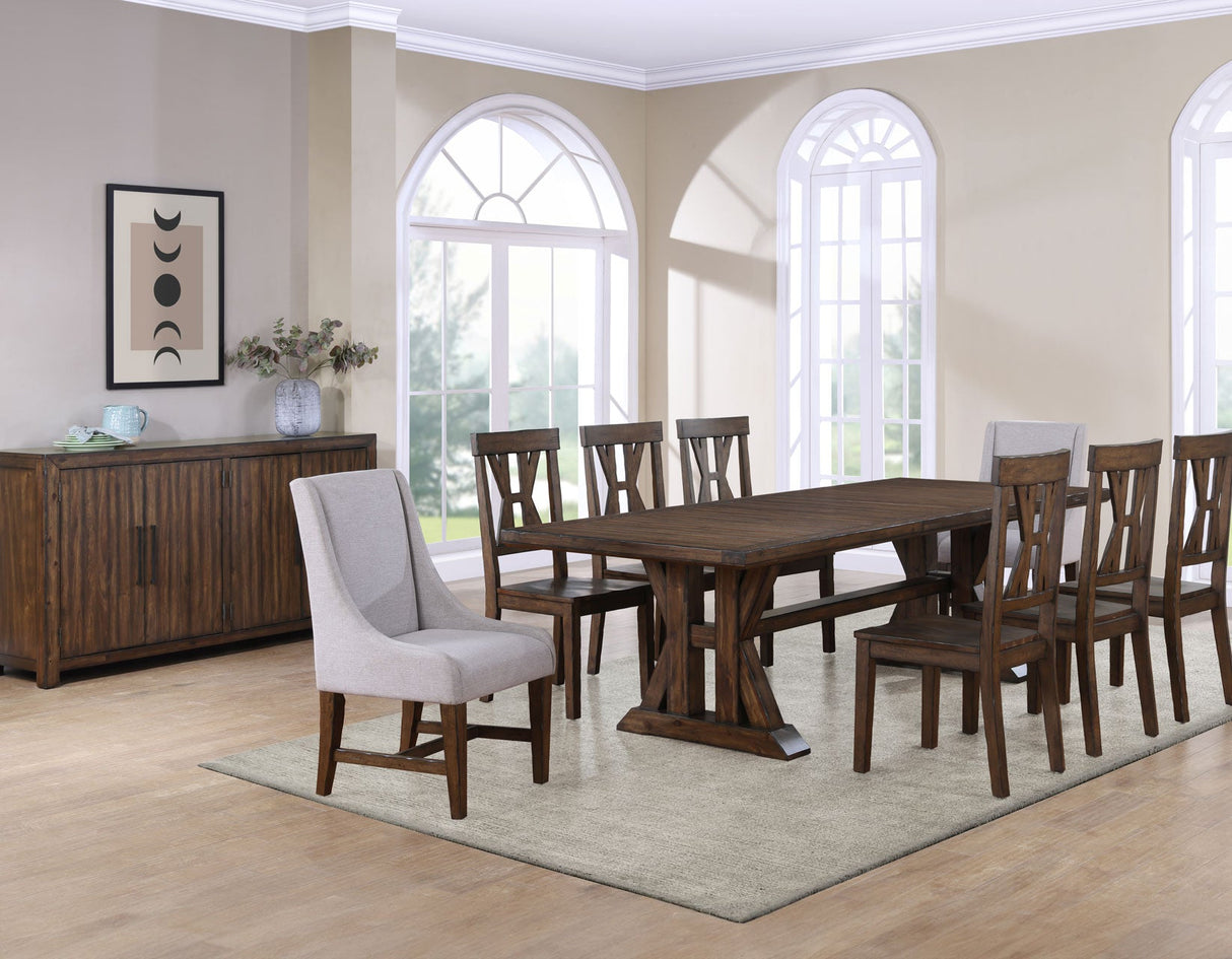 Auburn Dark Tobacco Dining Room Set by Steve Silver at Eve Furniture