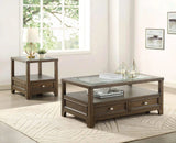 Auburn Transitional Charcoal Brown Wood Cocktail Table by Homelegance at Eve Furniture