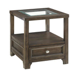 Auburn Transitional Charcoal Brown Wood End Table by Homelegance at Eve Furniture
