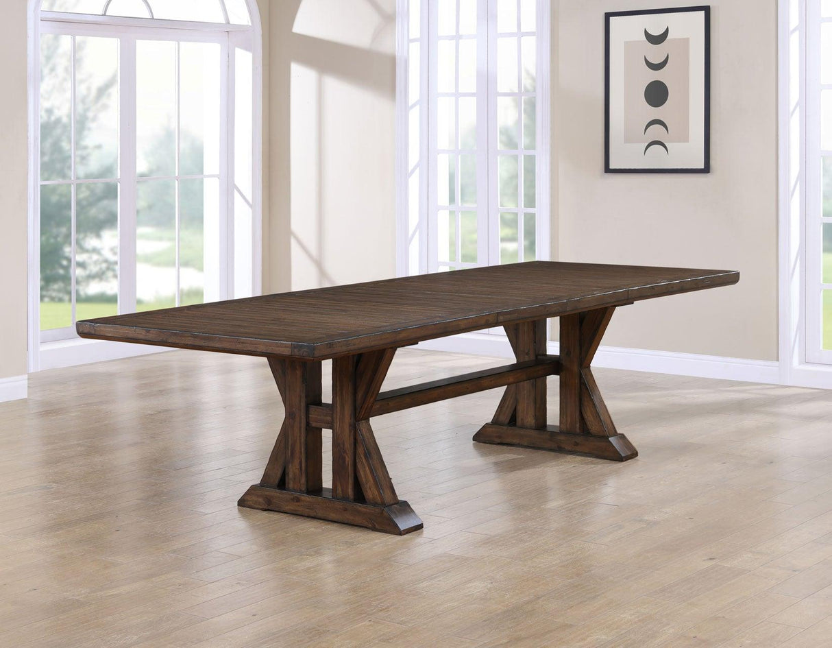 Auburn 86-106-inch Dining Table with 2-20 inch Leaves by Steve Silver at Eve Furniture