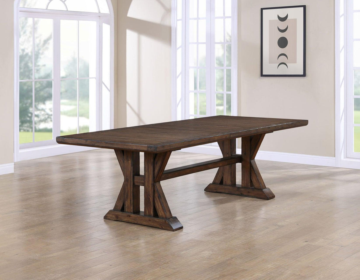 Auburn 86-106-inch Dining Table with 2-20 inch Leaves by Steve Silver at Eve Furniture