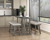 Auburndale Light Gray Counter Height Bench by Homelegance at Eve Furniture