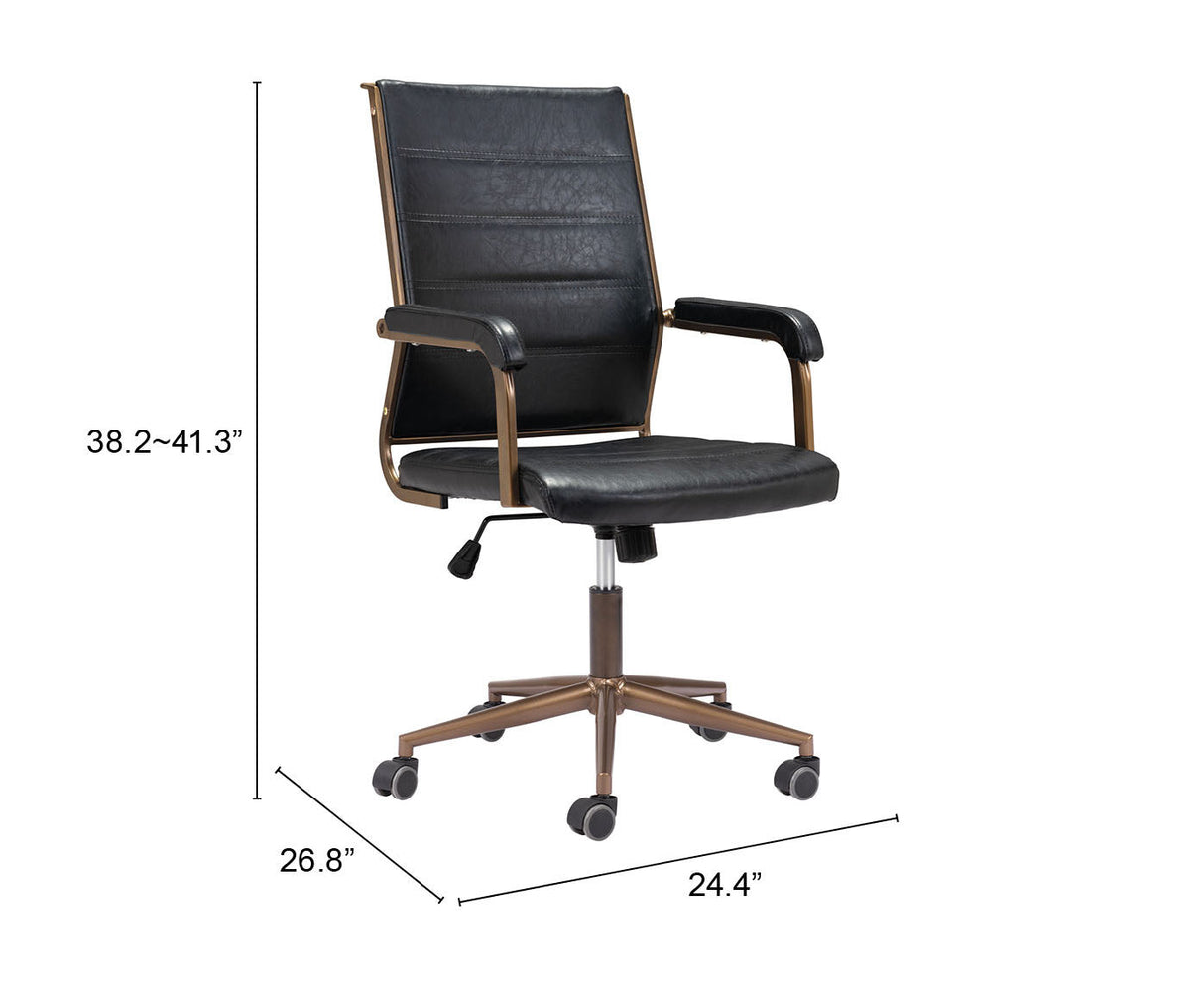 Auction Vintage Black Office Chair by Zuomod at Eve Furniture