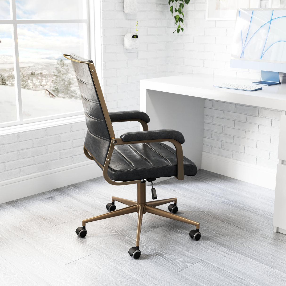 Auction Vintage Black Office Chair by Zuomod at Eve Furniture