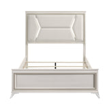Audra White California King Panel Bed by Homelegance at Eve Furniture