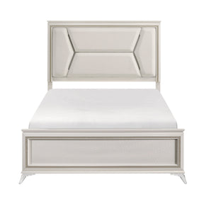 Audra White California King Panel Bed by Homelegance at Eve Furniture