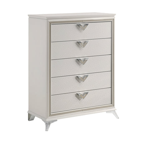 Audra White Chest by Homelegance at Eve Furniture