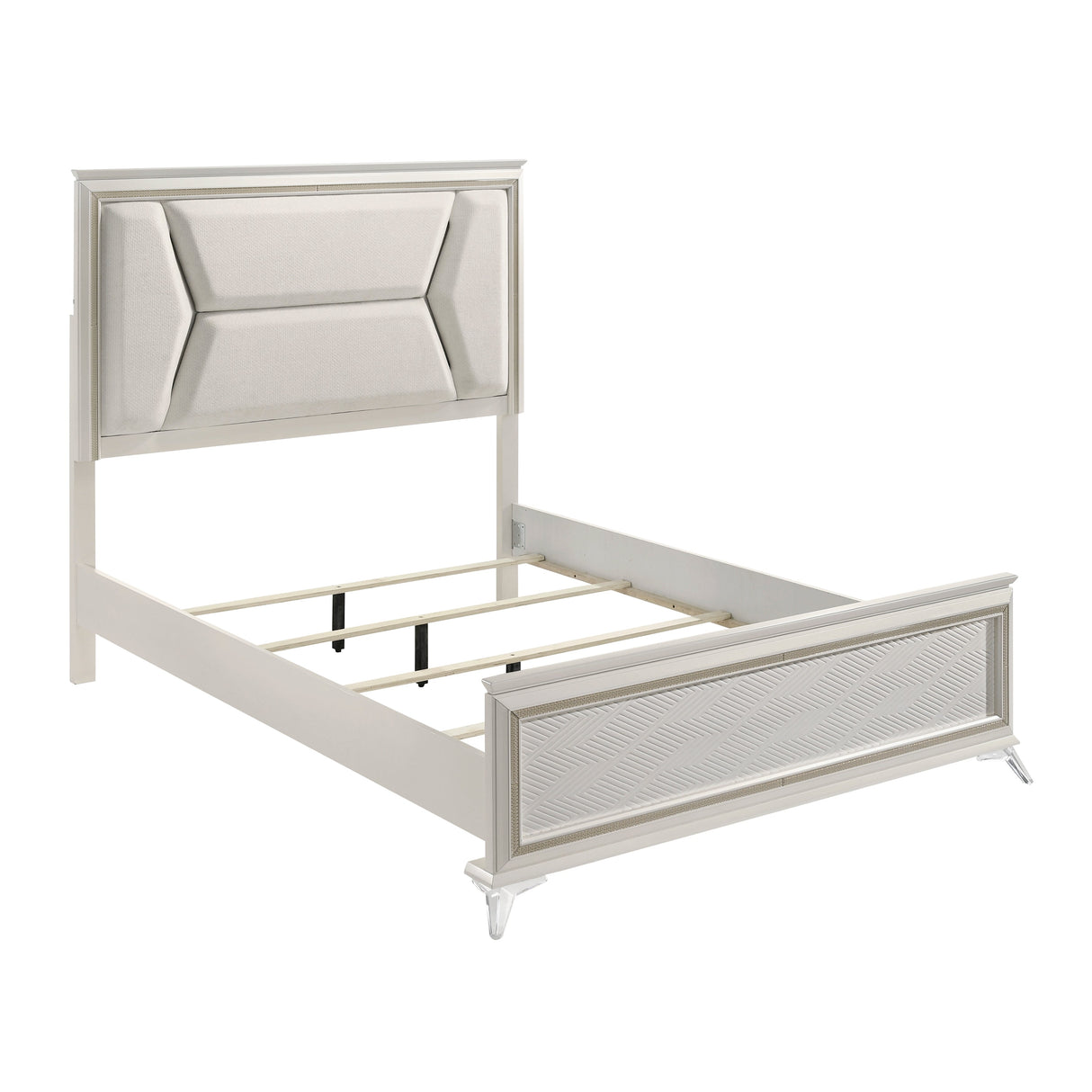 Audra White King Panel Bed by Homelegance at Eve Furniture