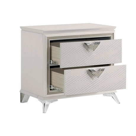 Audra White Panel Bedroom Set by Homelegance at Eve Furniture