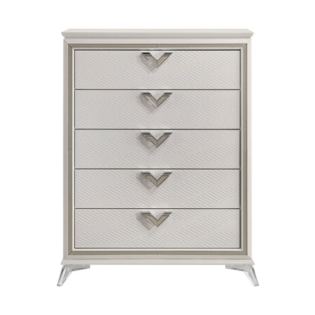 Audra White Panel Bedroom Set by Homelegance at Eve Furniture