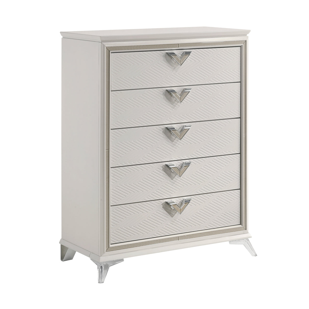 Audra White Panel Bedroom Set by Homelegance at Eve Furniture