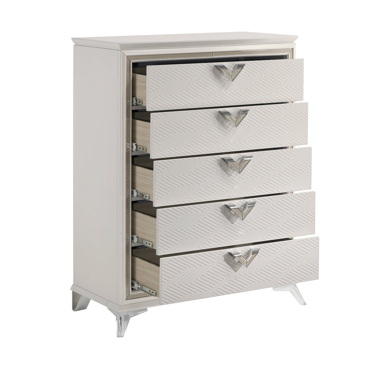 Audra White Panel Bedroom Set by Homelegance at Eve Furniture