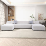 Audrey Cream Chenille U-Shape Sectional