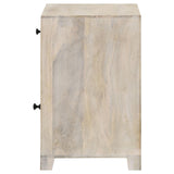 August White Washed 1-Door Accent Cabinet