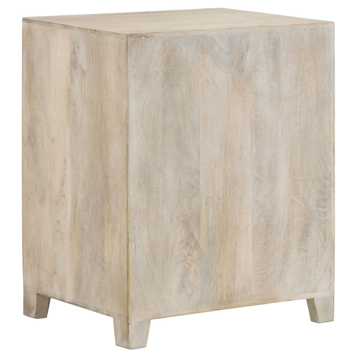 August White Washed 1-Door Accent Cabinet