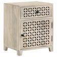 August White Washed 1-Door Accent Cabinet by Coaster at Eve Furniture