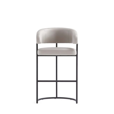 Augusta Barstool in Light Grey by Manhattan Comfort at Eve Furniture