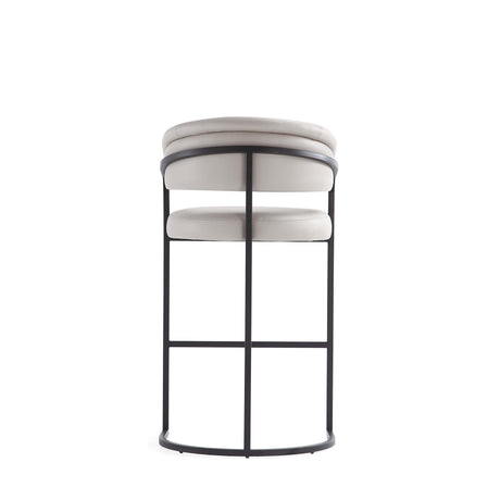 Augusta Barstool in Light Grey by Manhattan Comfort at Eve Furniture