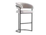 Augusta Barstool in Light Grey by Manhattan Comfort at Eve Furniture