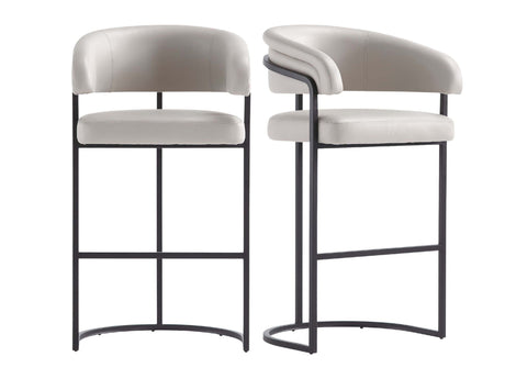Augusta Barstool in Light Grey (set of 2) by Manhattan Comfort at Eve Furniture
