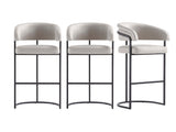 Augusta Barstool in Light Grey (set of 3) by Manhattan Comfort at Eve Furniture