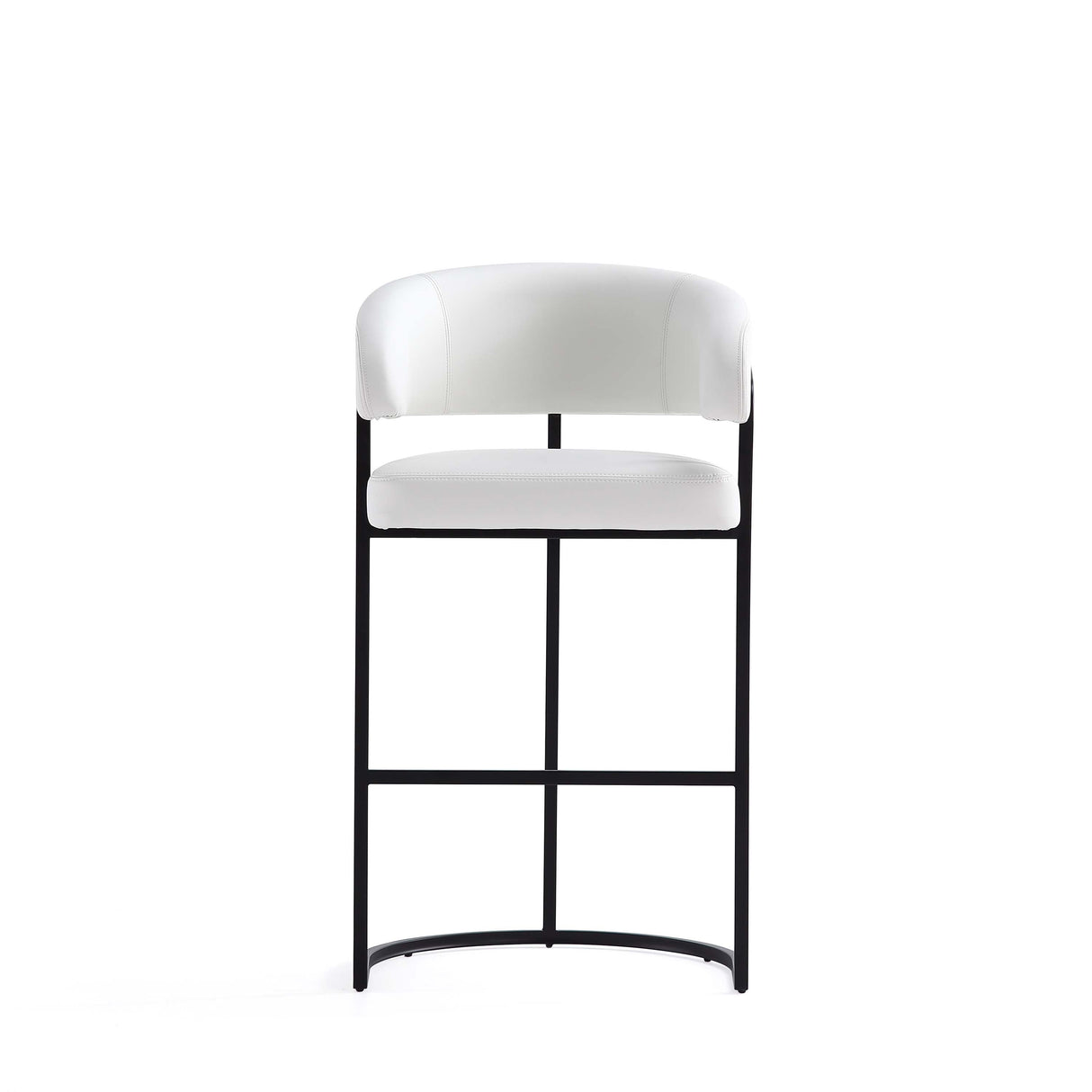 Augusta Barstool in White by Manhattan Comfort at Eve Furniture