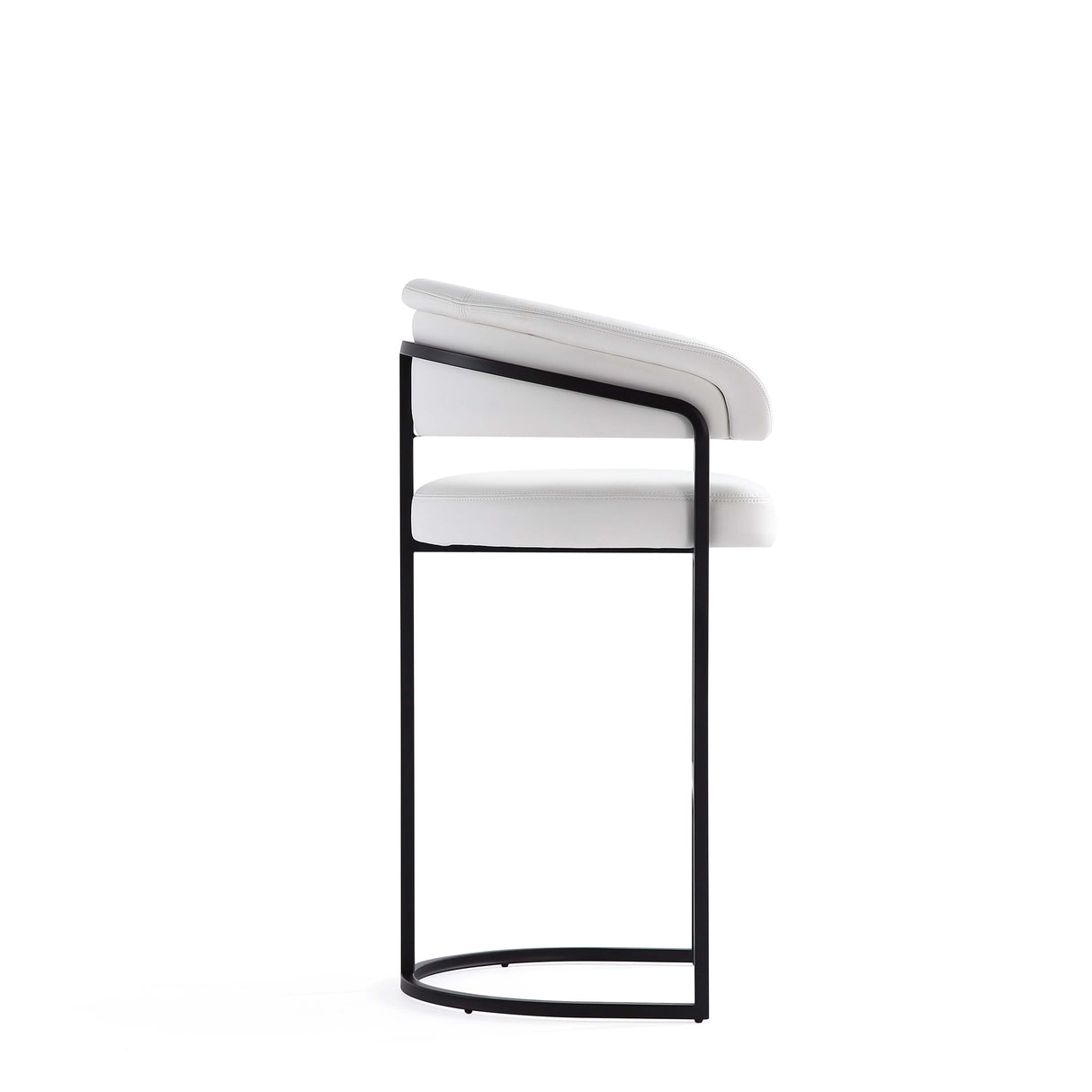 Augusta Barstool in White by Manhattan Comfort at Eve Furniture